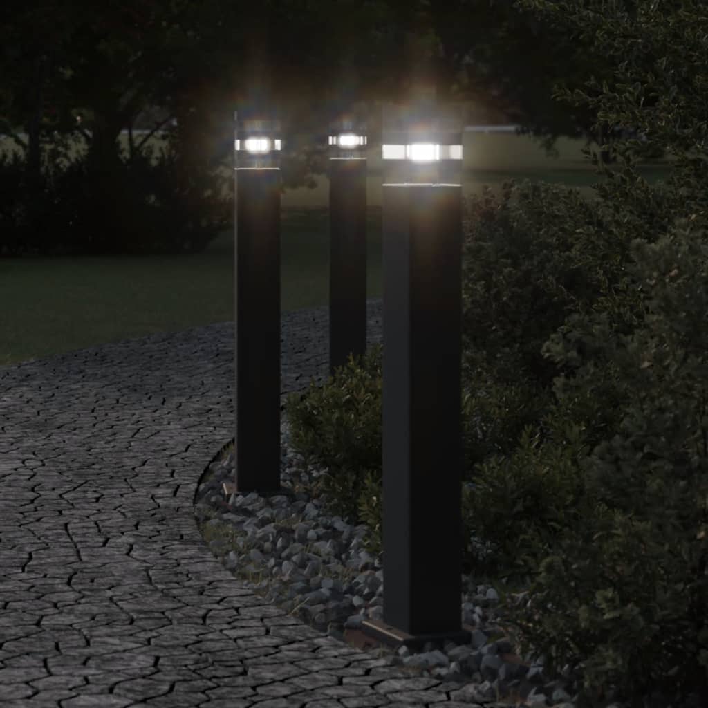 Venkovní Stojací Lampa Černá Hliník 80 Cm