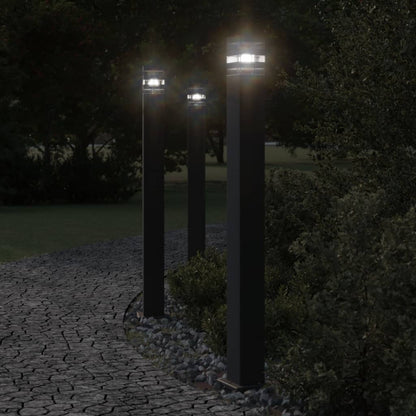 Venkovní Stojací Lampa Černá Hliník 110 Cm