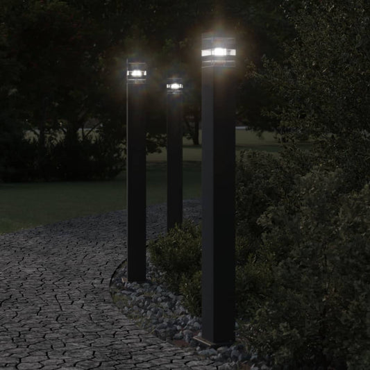 Venkovní Stojací Lampa Černá Hliník 110 Cm