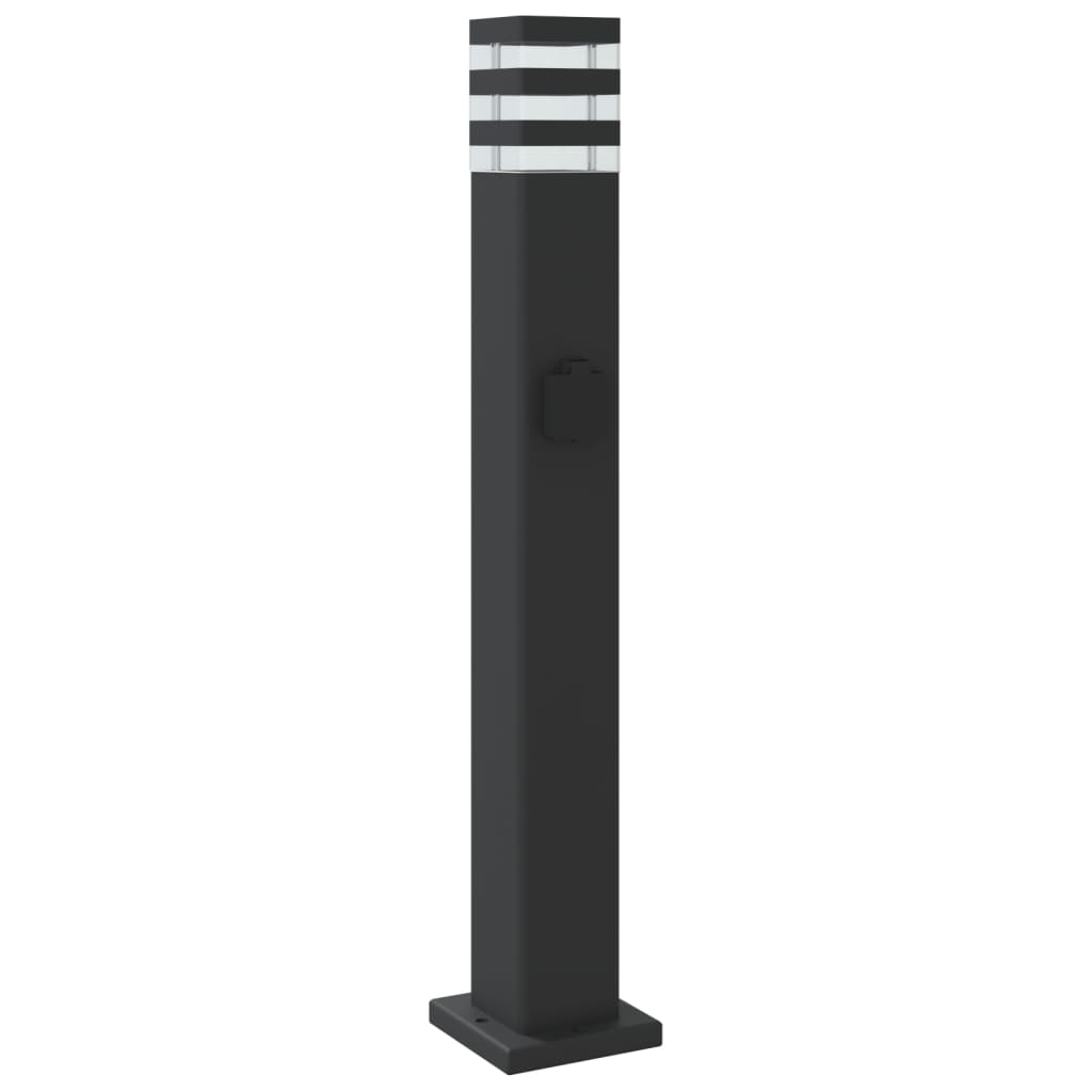 Venkovní Stojací Lampa Černá Hliník 80 Cm