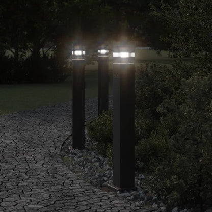 Venkovní Stojací Lampa Černá Hliník 80 Cm