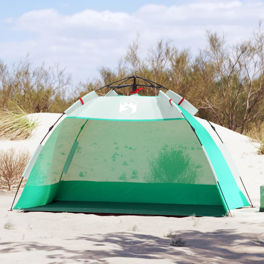 Plážový stan 2 osoby mořská zeleň rychloupínací nepromokavý