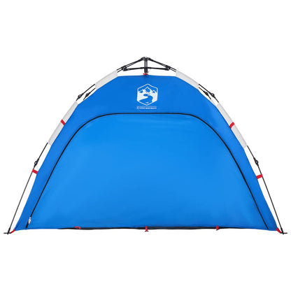 Plážový Stan 2 Osoby Azurově Modrý Rychloupínací Nepromokavý