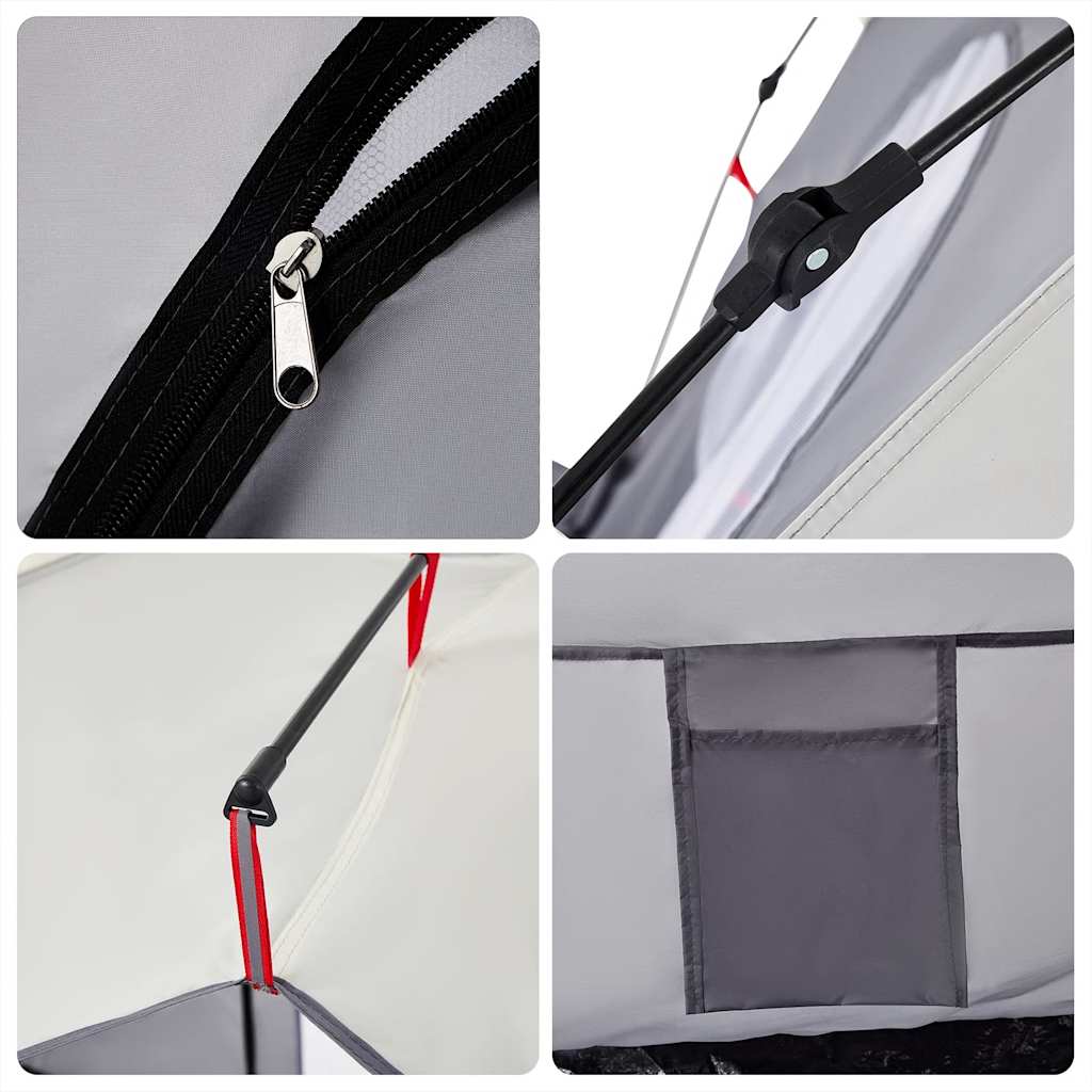 Plážový Stan Pro 3 Osoby Šedý Rychloupínací Nepromokavý