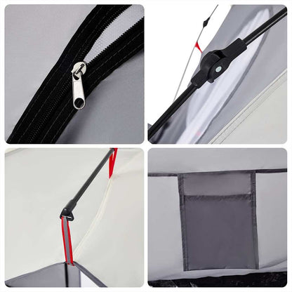 Plážový Stan Pro 3 Osoby Šedý Rychloupínací Nepromokavý