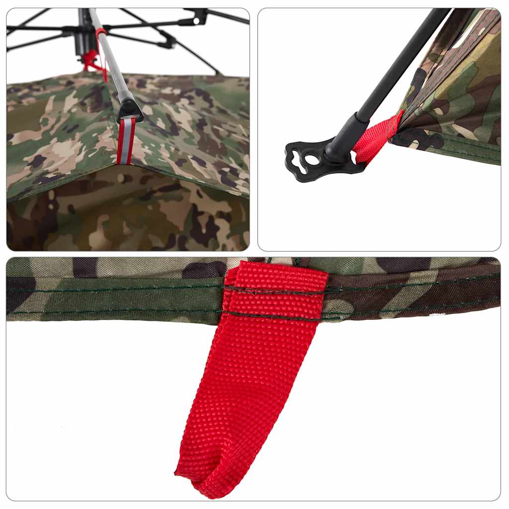 Rybářský Stan Pro 4 Osoby Maskáčový Rychloupínací