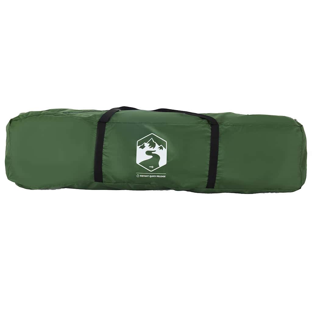 Kempingový Stan Kabinový Pro 4 Osoby Zelený Rychloupínací