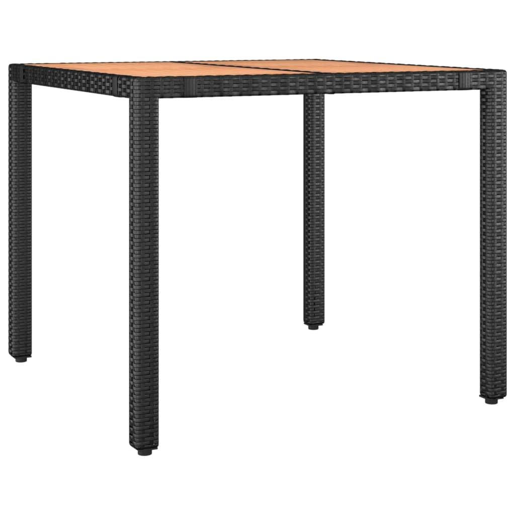 3Dílný Zahradní Bistro Set S Poduškami Černý Polyratan