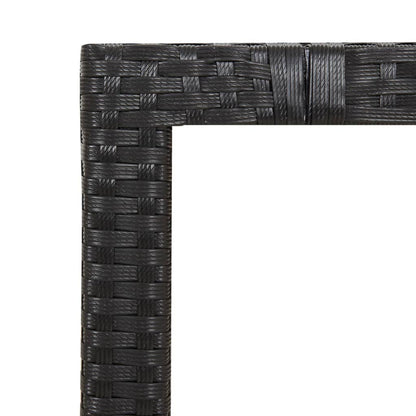 3Dílný Zahradní Bistro Set S Poduškami Černý Polyratan
