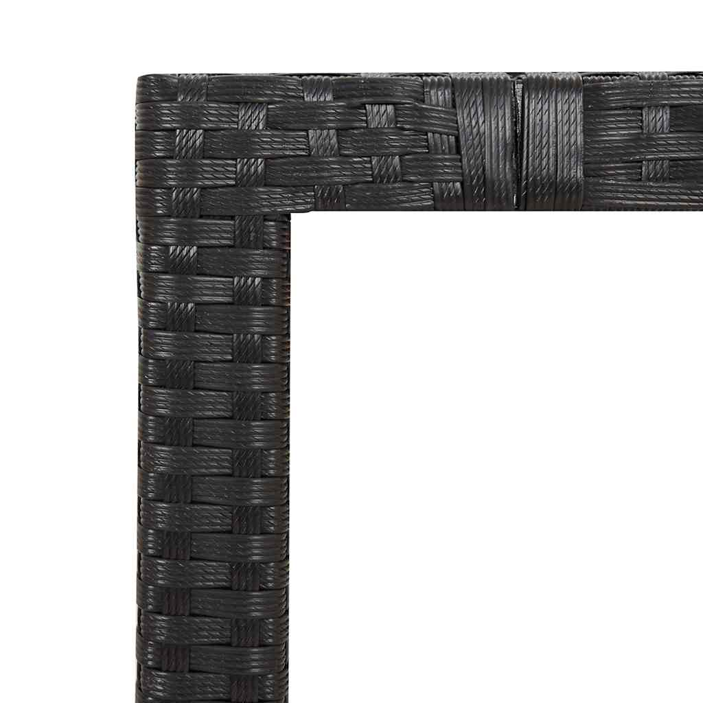 3Dílný Zahradní Bistro Set S Poduškami Černý Polyratan