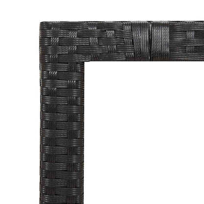 3Dílný Zahradní Bistro Set S Poduškami Černý Polyratan