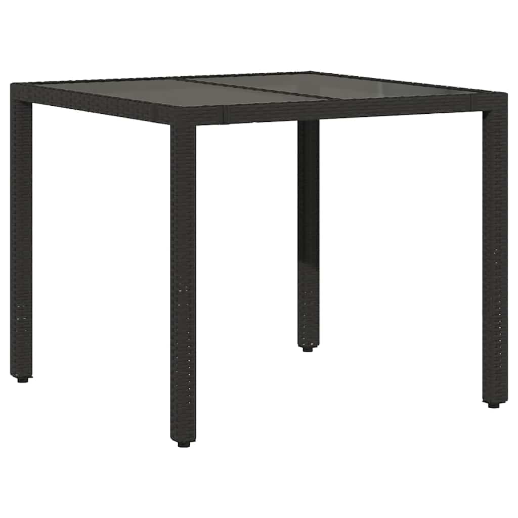 3Dílný Zahradní Bistro Set S Poduškami Černý Polyratan