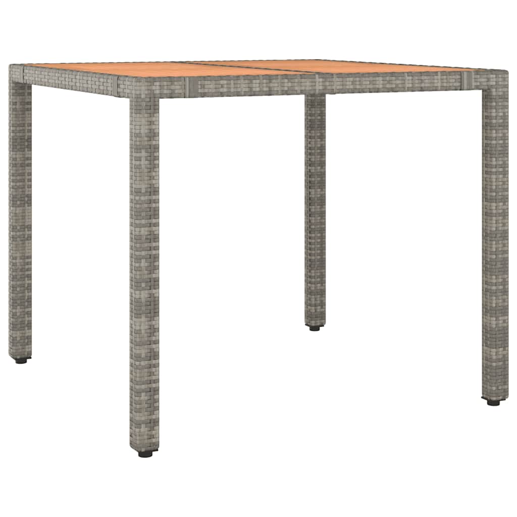 3Dílný Zahradní Bistro Set S Poduškami Šedý Polyratan