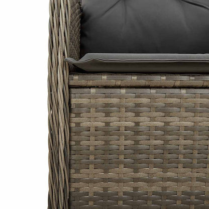3Dílný Zahradní Bistro Set S Poduškami Šedý Polyratan