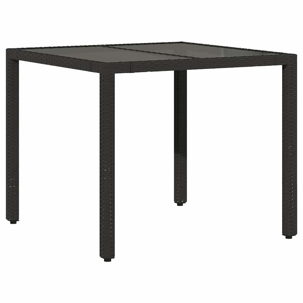 5Dílný Zahradní Bistro Set S Poduškami Černý Polyratan