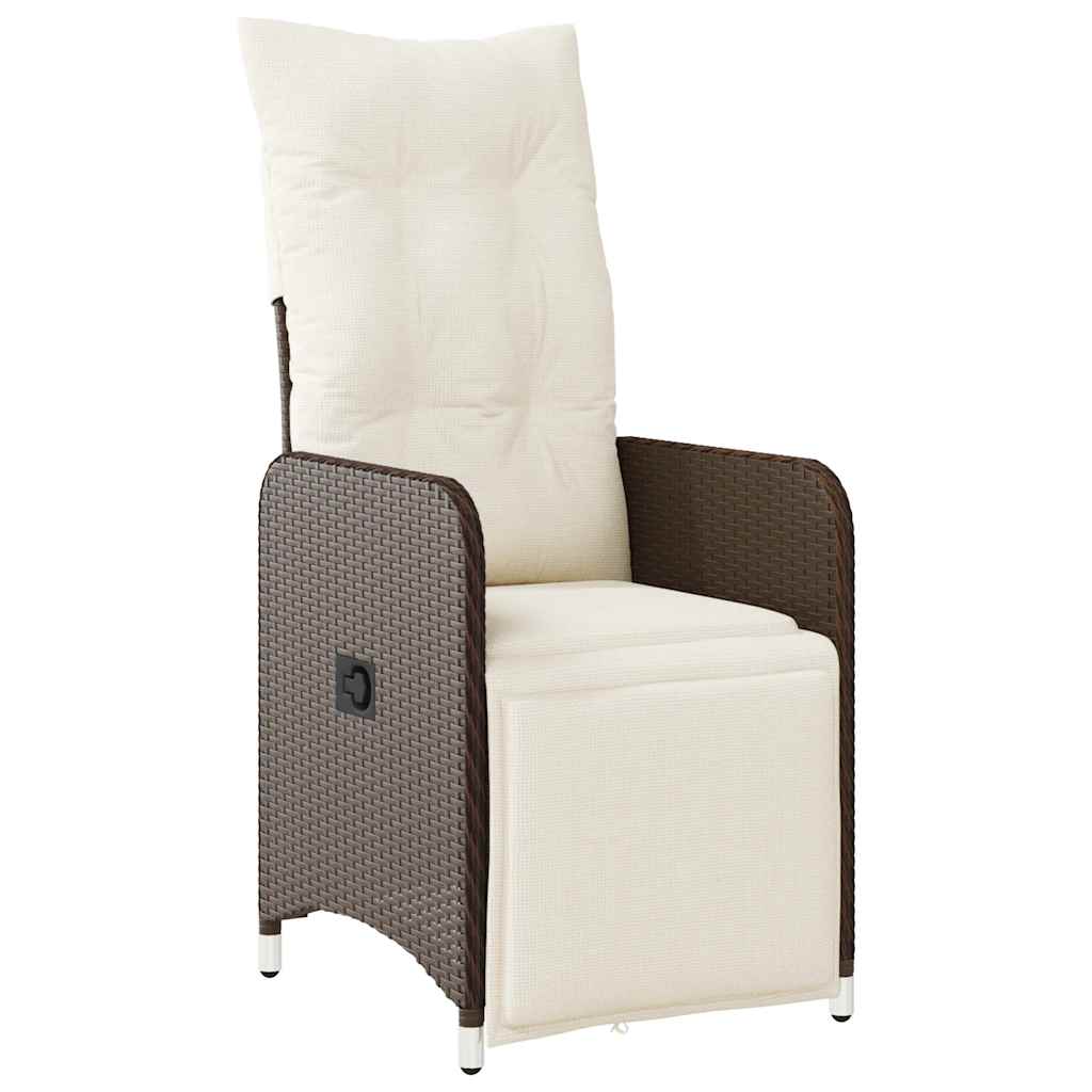 5Dílný Zahradní Bistro Set S Poduškami Hnědý Polyratan