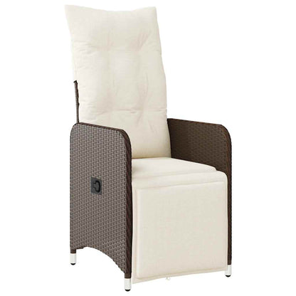 5Dílný Zahradní Bistro Set S Poduškami Hnědý Polyratan