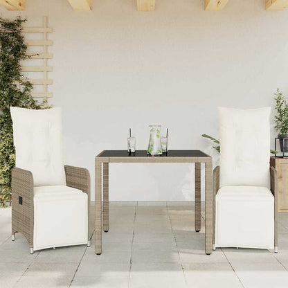 5Dílný Zahradní Bistro Set S Poduškami Hnědý Polyratan