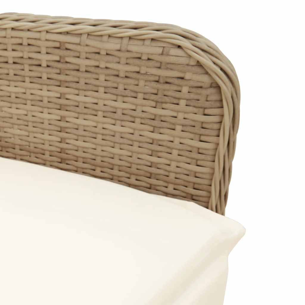5Dílný Zahradní Bistro Set S Poduškami Hnědý Polyratan