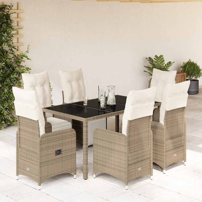 5Dílný Zahradní Bistro Set S Poduškami Hnědý Polyratan