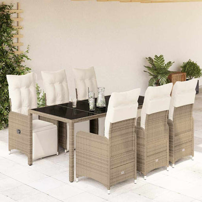 5Dílný Zahradní Bistro Set S Poduškami Hnědý Polyratan
