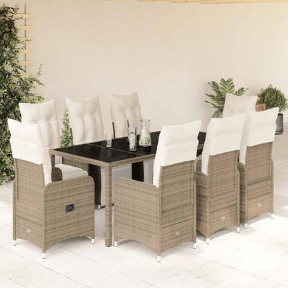 5Dílný Zahradní Bistro Set S Poduškami Hnědý Polyratan