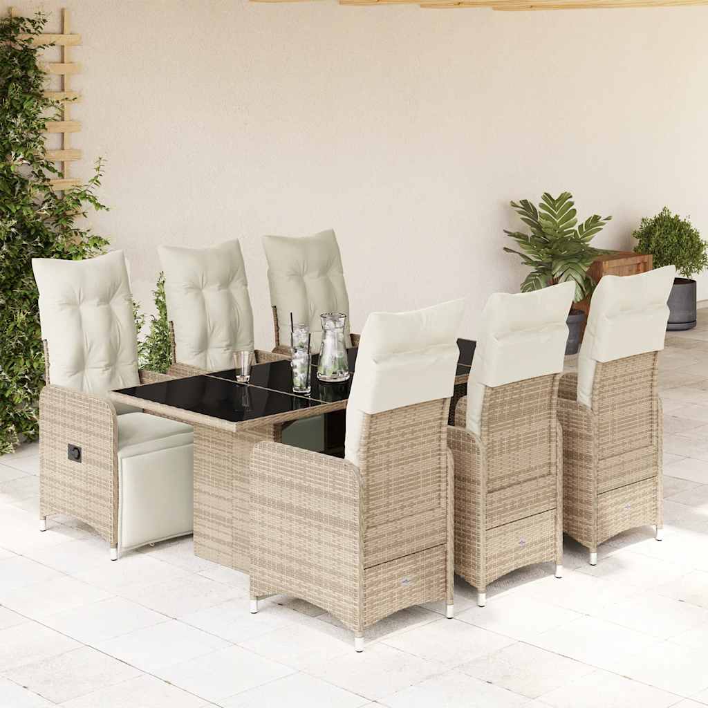 5Dílný Zahradní Bistro Set S Poduškami Hnědý Polyratan