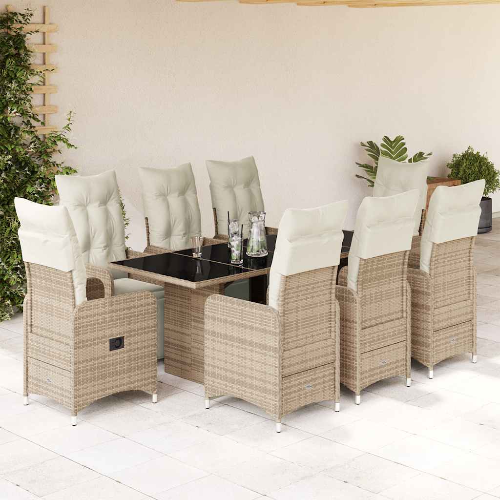 5Dílný Zahradní Bistro Set S Poduškami Hnědý Polyratan