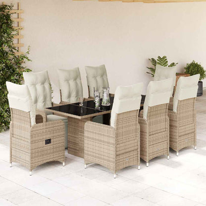 5Dílný Zahradní Bistro Set S Poduškami Hnědý Polyratan