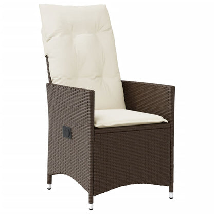 9Dílný Zahradní Bistro Set S Poduškami Hnědý Polyratan