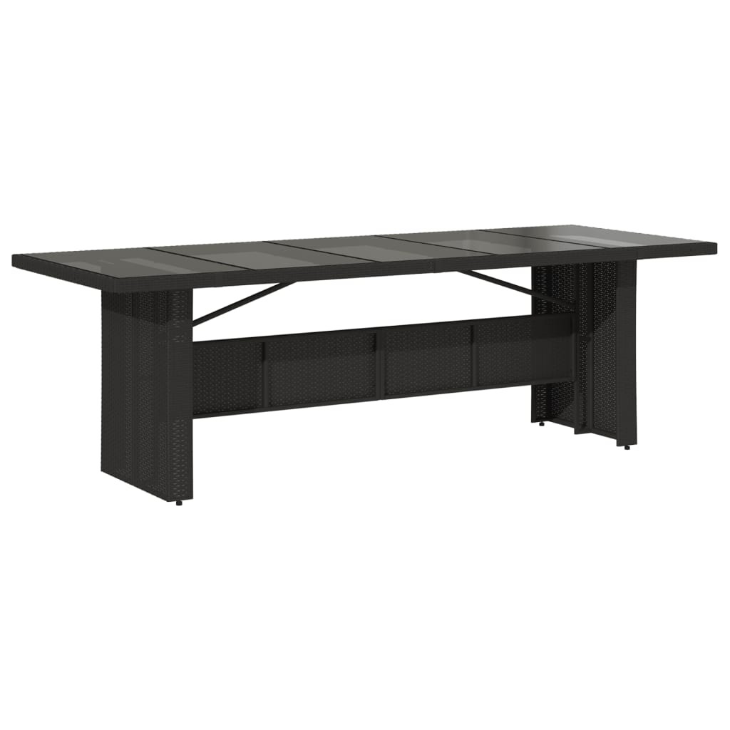 9Dílný Zahradní Bistro Set S Poduškami Černý Polyratan
