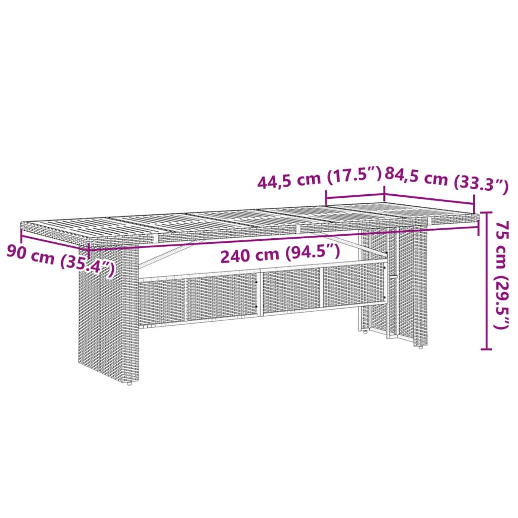 9Dílný Zahradní Bistro Set S Poduškami Šedý Polyratan