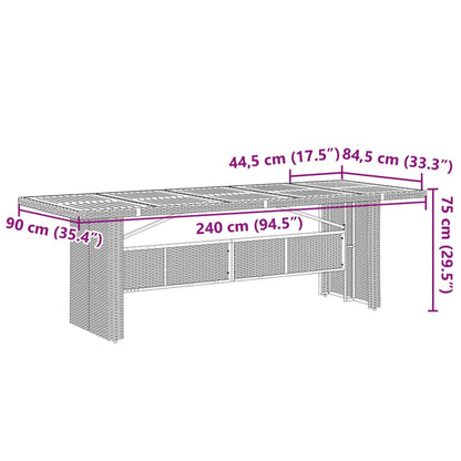 9Dílný Zahradní Bistro Set S Poduškami Šedý Polyratan