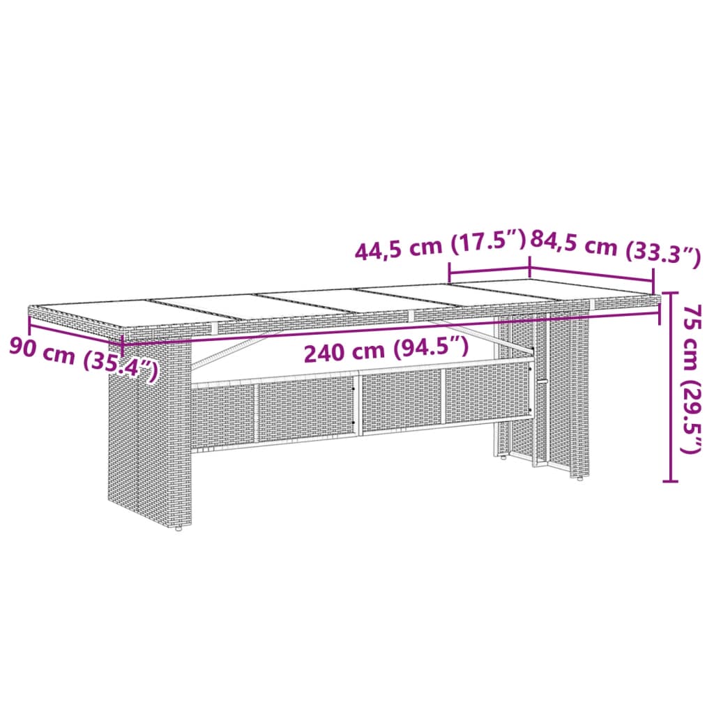 11Dílný Zahradní Bistro Set S Poduškami Šedý Polyratan