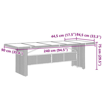 11Dílný Zahradní Bistro Set S Poduškami Šedý Polyratan