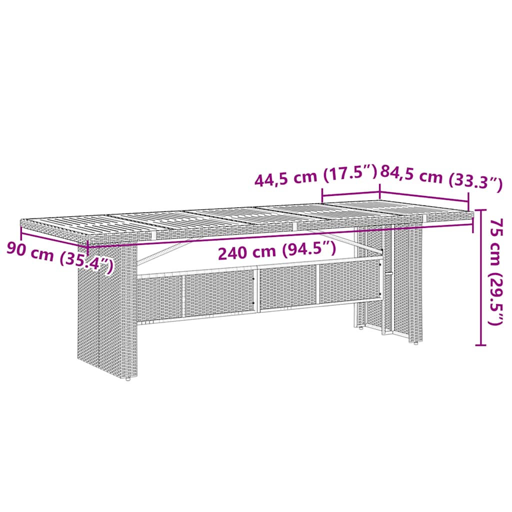 11Dílný Zahradní Bistro Set S Poduškami Černý Polyratan