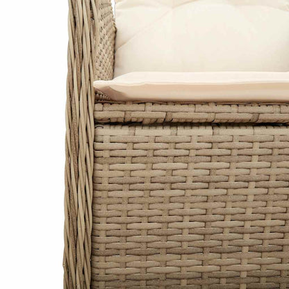 11Dílný Zahradní Bistro Set S Poduškami Béžový Polyratan