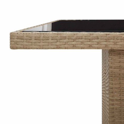 11Dílný Zahradní Bistro Set S Poduškami Béžový Polyratan