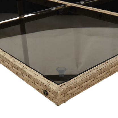 9Dílný Zahradní Jídelní Set S Poduškami Béžový Polyratan