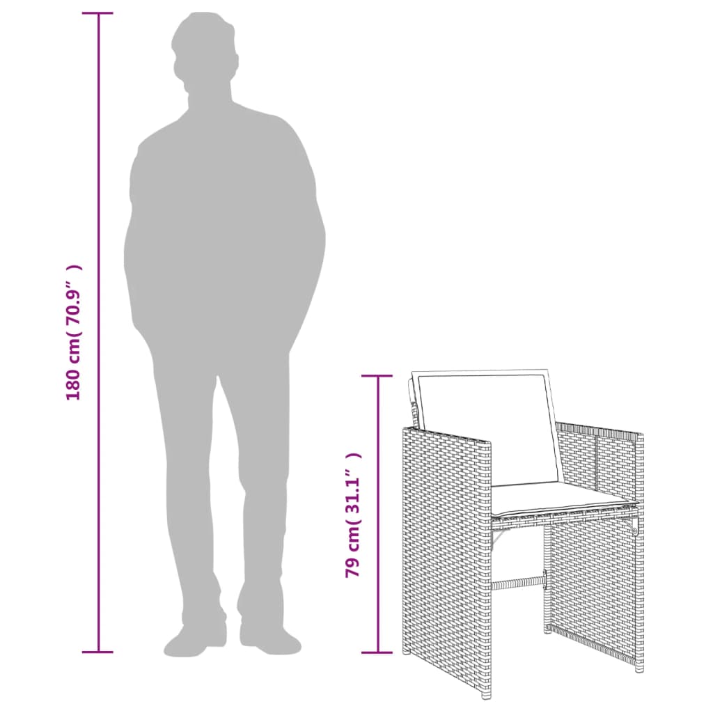 5Dílný Zahradní Jídelní Set S Poduškami Černý Polyratan