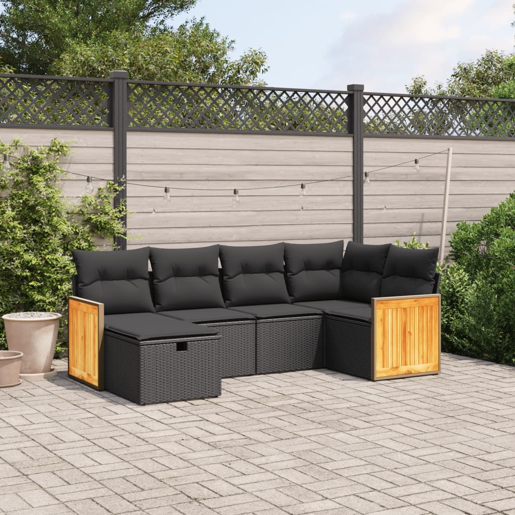 7Dílná Zahradní Sedací Souprava A Podušky Mix Béžové Polyratan