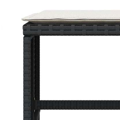 Zahradní Stoličky S Poduškami 4 Ks Černé 40X40X35 Cm Polyratan