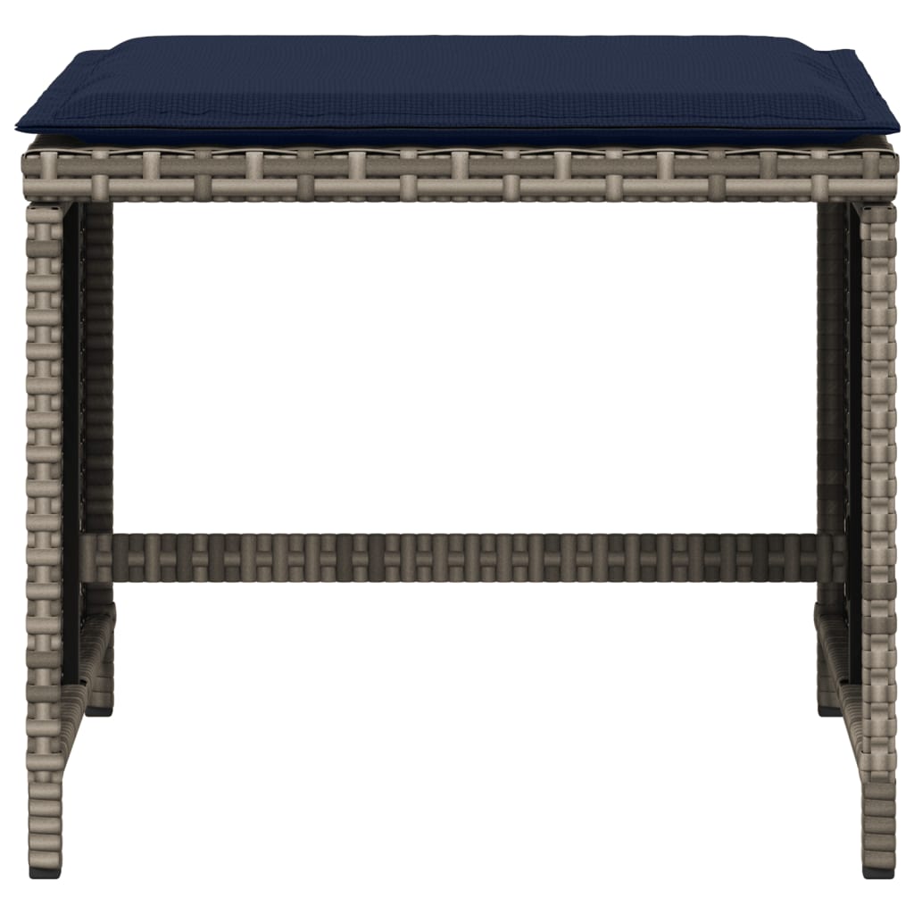 Zahradní Stoličky S Poduškami 4 Ks Šedé 40X40X35 Cm Polyratan