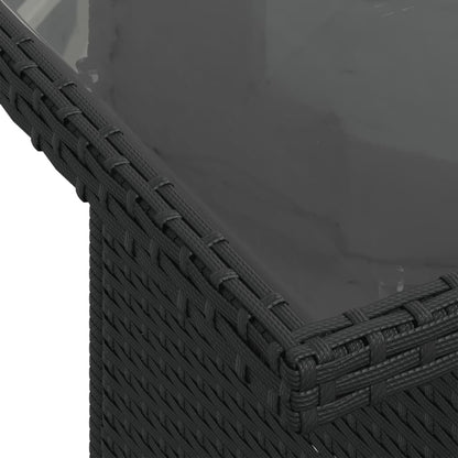 8Dílná Zahradní Sedací Souprava S Poduškami Černá Polyratan