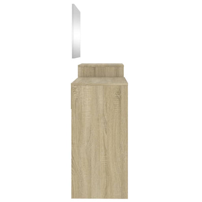 3Dílná Sada S Kosmetickým Stolkem Kompozitní Dřevo