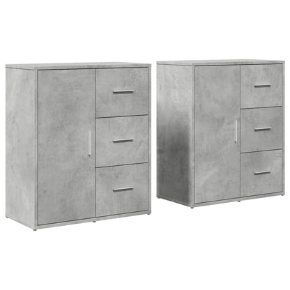 Příborníky 2 Ks Betonově Šedé 60 X 31 X 70 Cm Kompozitní Dřevo