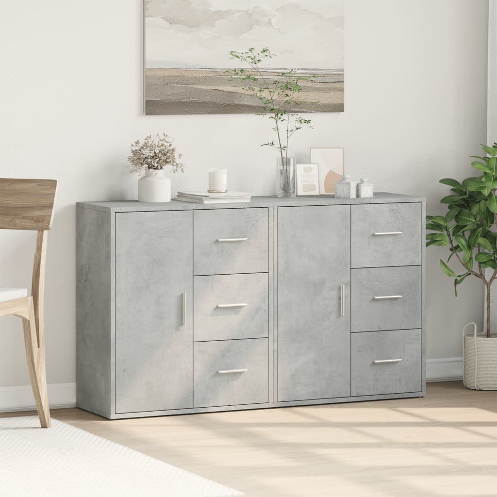 Příborníky 2 Ks Betonově Šedé 60 X 31 X 70 Cm Kompozitní Dřevo