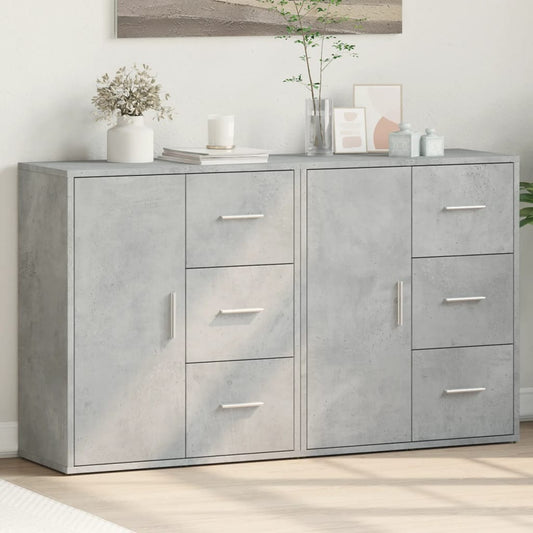 Příborníky 2 Ks Betonově Šedé 60 X 31 X 70 Cm Kompozitní Dřevo