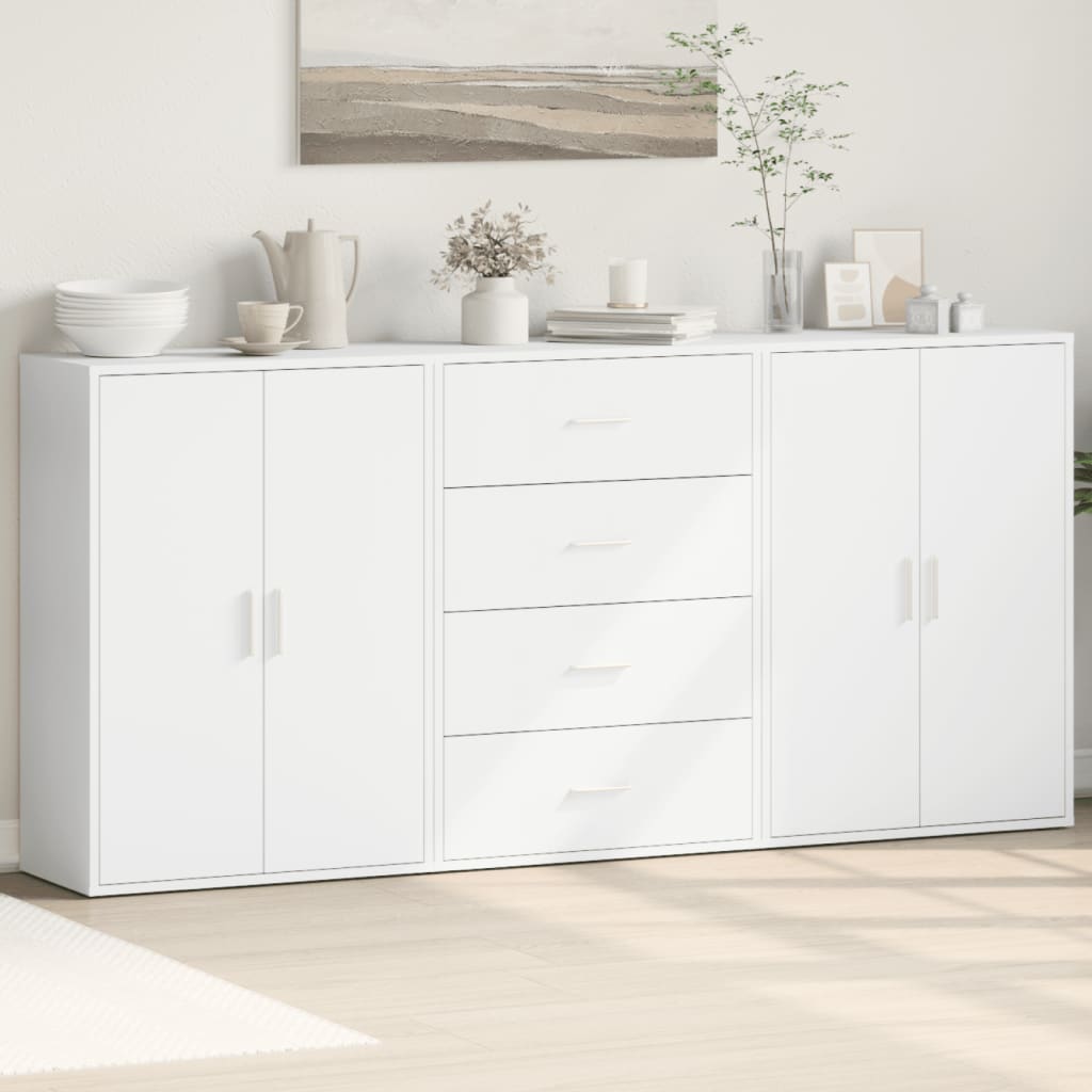 Příborníky 3 Ks Betonově Šedé 60 X 31 X 84 Cm Kompozitní Dřevo