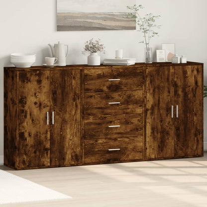 Příborníky 3 Ks Betonově Šedé 60 X 31 X 84 Cm Kompozitní Dřevo